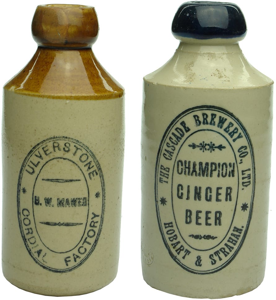 Antique Stoneware Ginger Beer Bottles