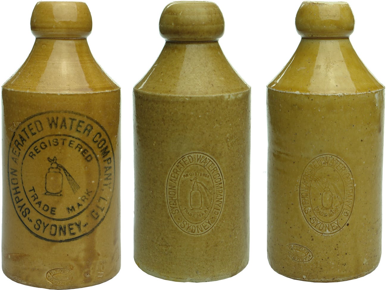 Antique Stoneware Ginger Beer Bottles