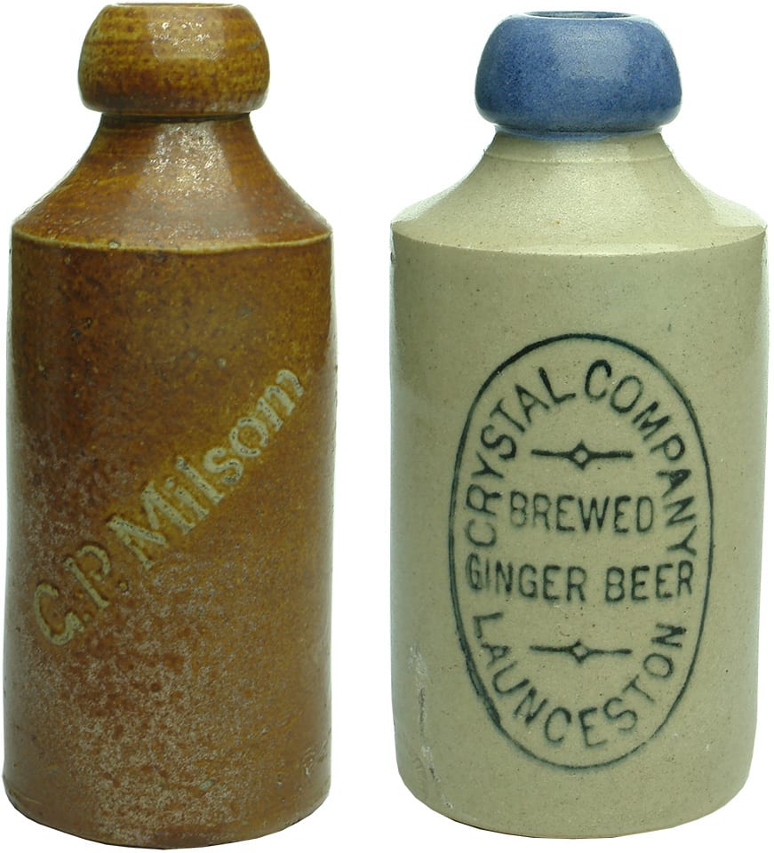 Antique Stoneware Ginger Beer Bottles