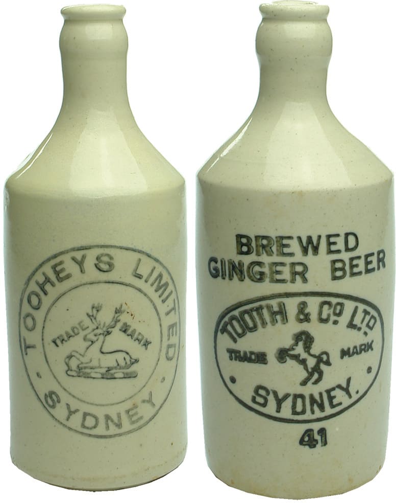 Antique Stoneware Ginger Beer Bottles