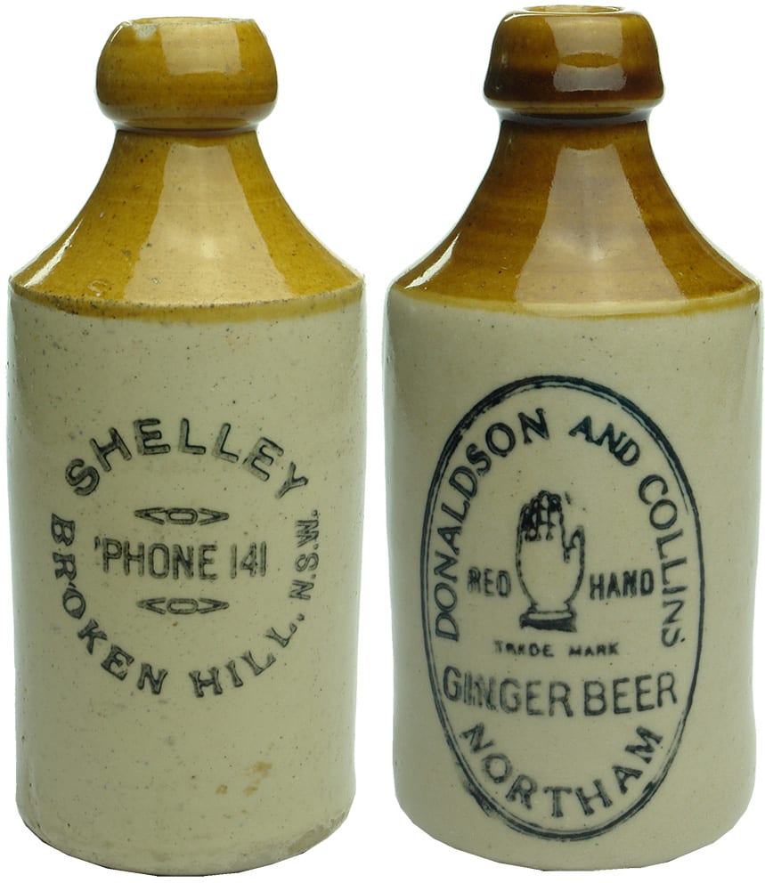 Antique Stoneware Ginger Beer Bottles