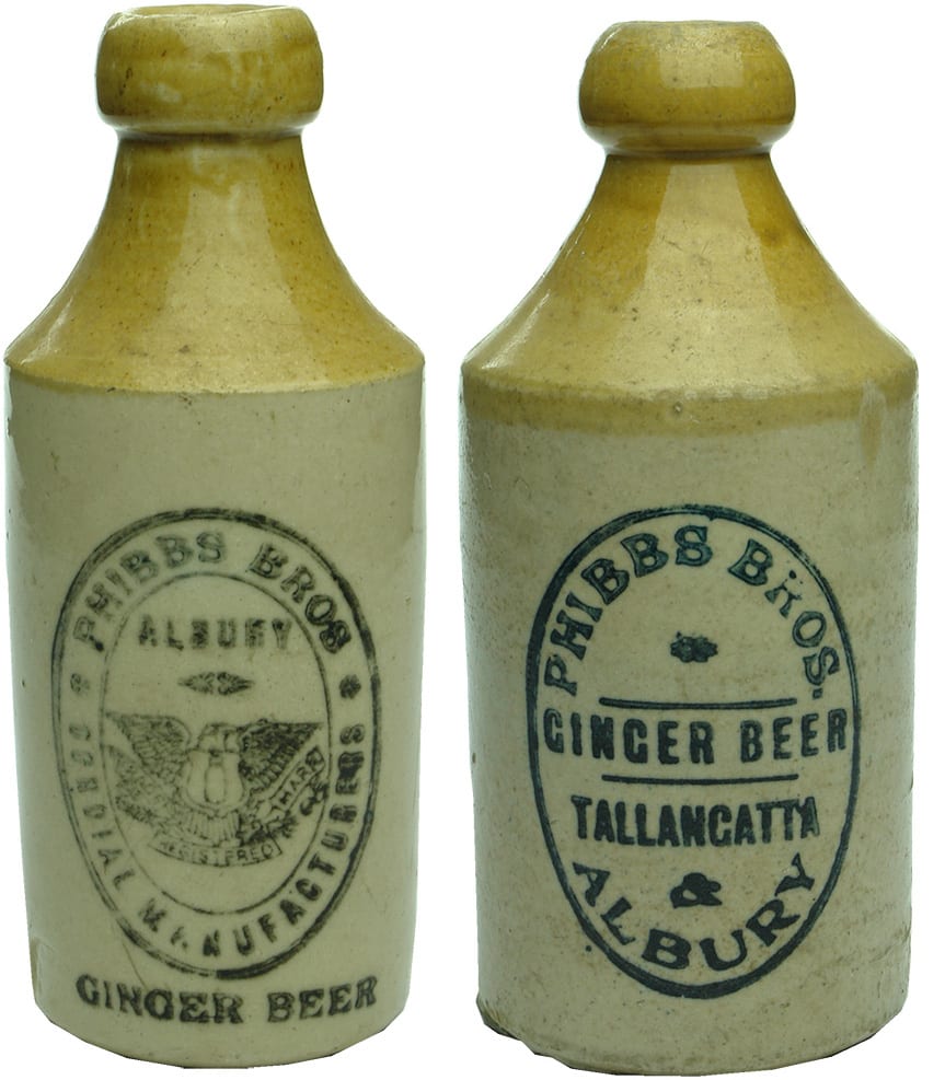 Antique Stoneware Ginger Beer Bottles