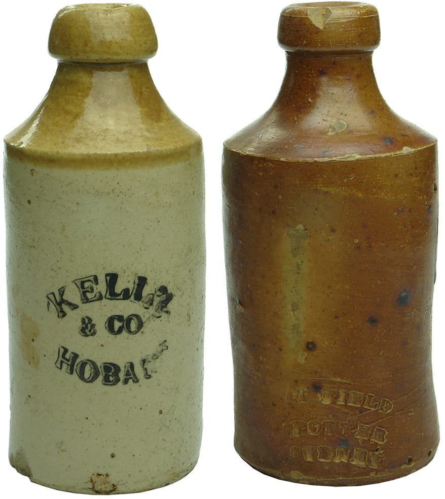 Antique Stoneware Ginger Beer Bottles