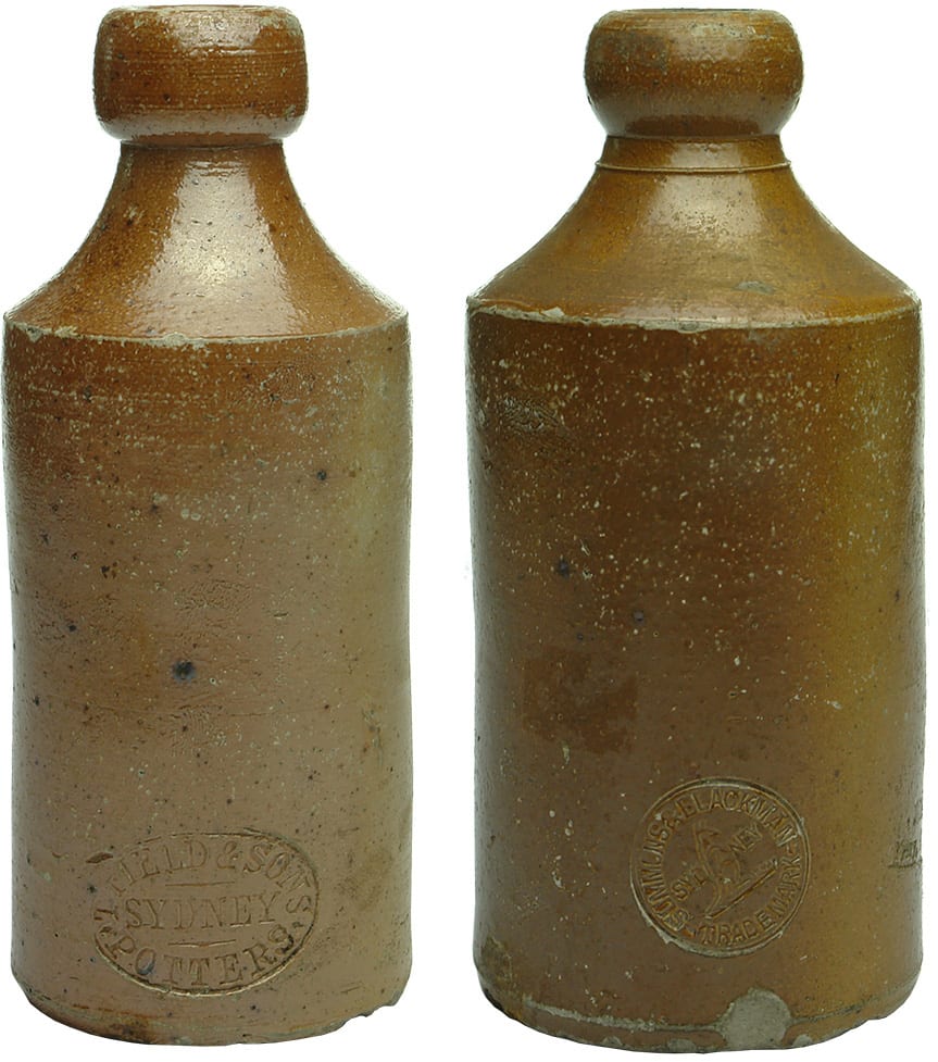 Antique Stoneware Ginger Beer Bottles