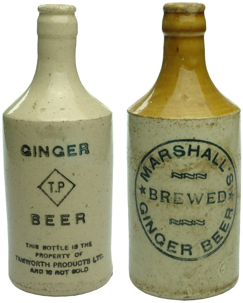 Antique Stoneware Ginger Beer Bottles