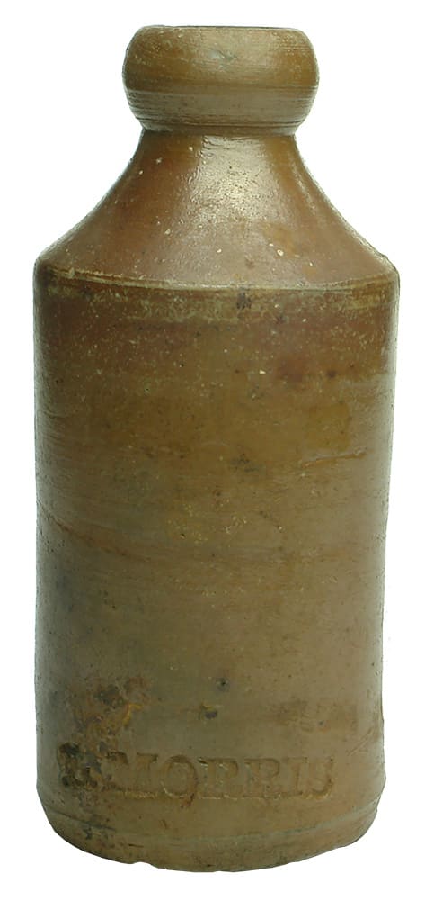 L Morris Impressed Stoneware Ginger Beer Bottle