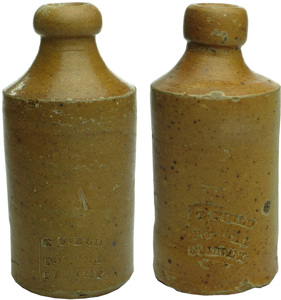 Collection Antique Vintage Stoneware Ginger Beer Bottles