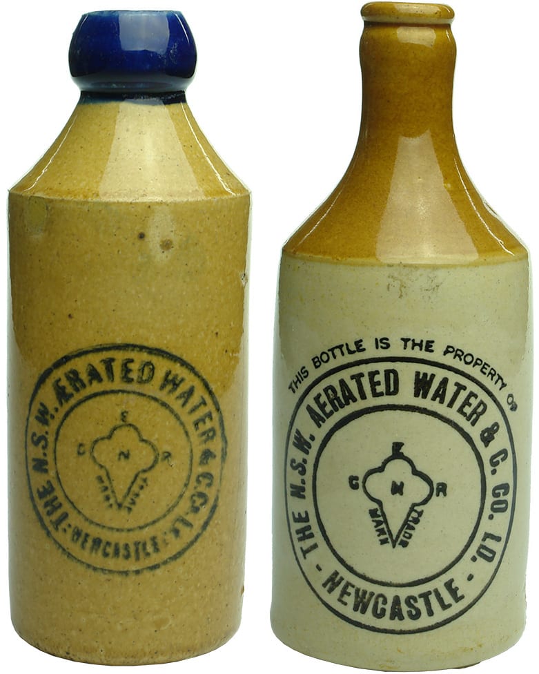 Collection Antique Vintage Stoneware Ginger Beer Bottles