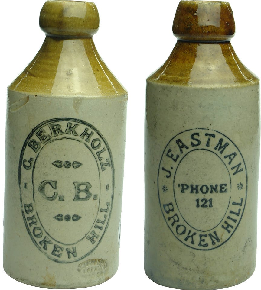 Collection Antique Vintage Stoneware Ginger Beer Bottles