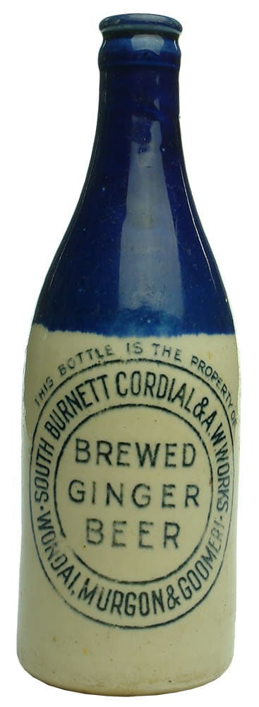 South Burnett Cordial Wondai Kilkivan Stoneware Bottle