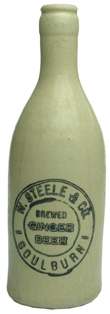 Steele Brewed Ginger Beer Goulburn Stoneware Bottle