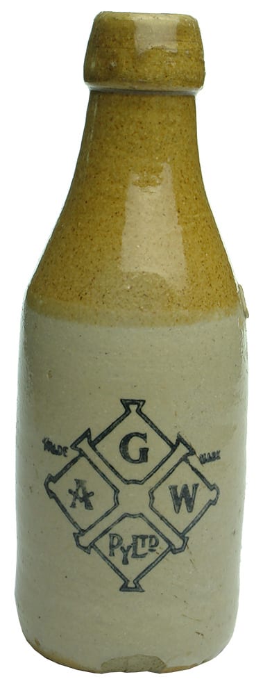 Geelong Aerated Waters Stone Ginger Beer Bottle