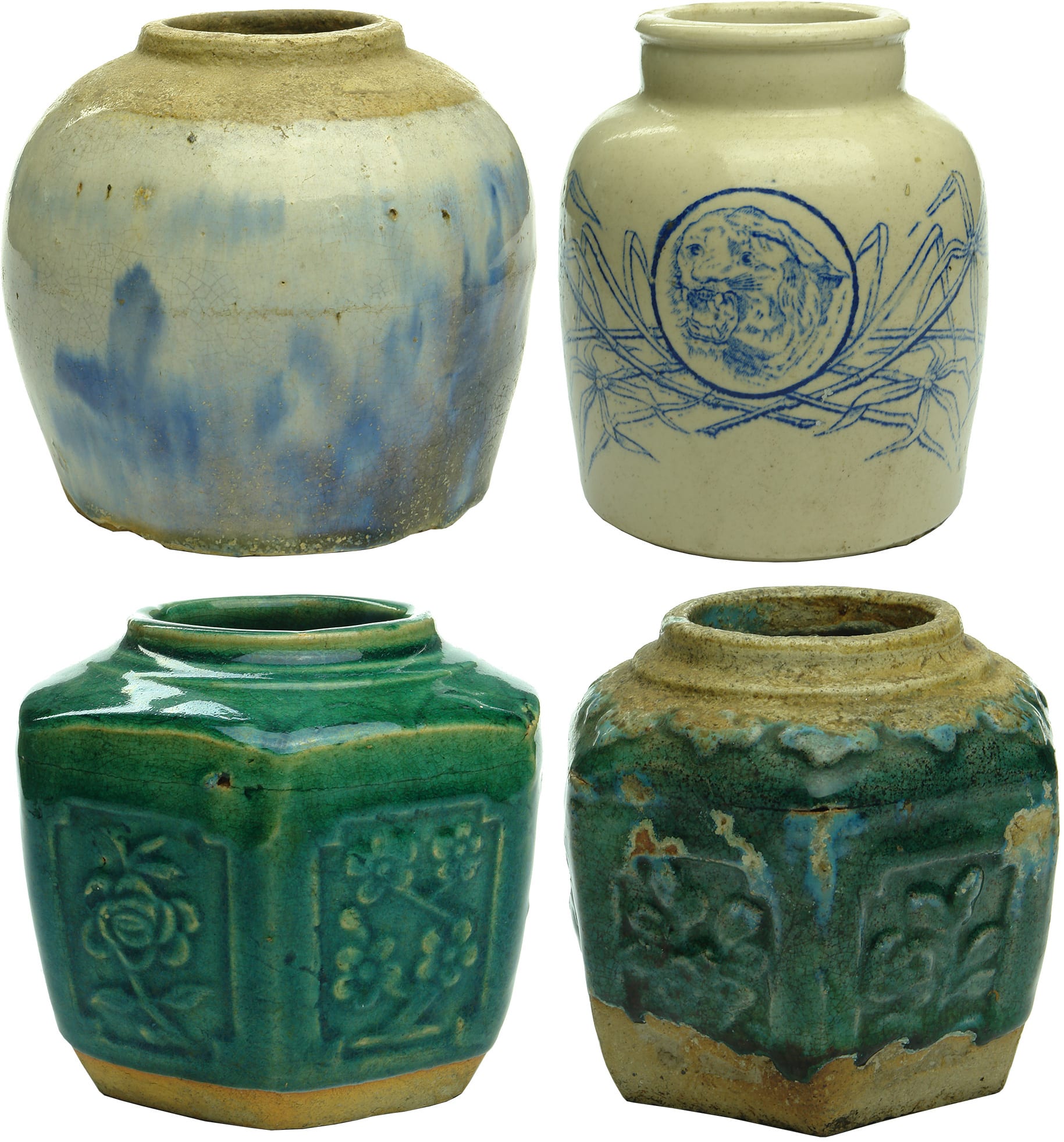 Antique Chinese Pottery Jars Pots