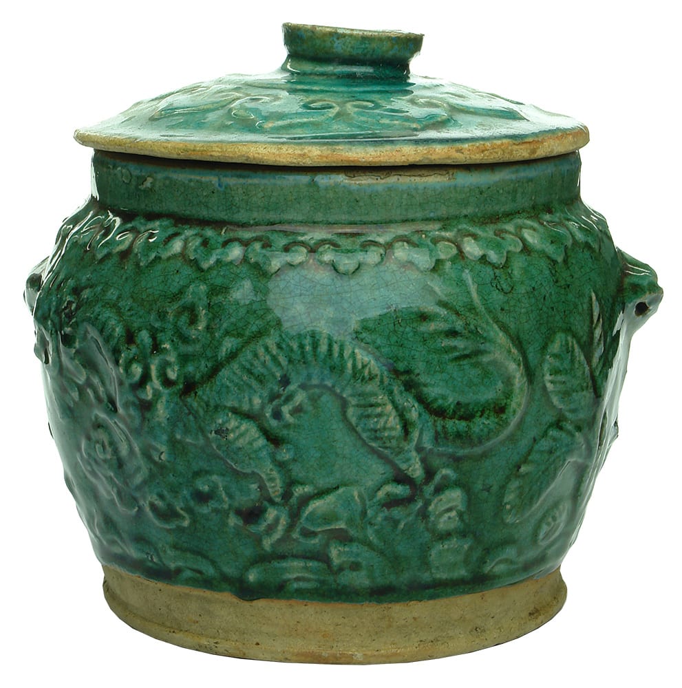 Green Jade Glazed Ceramic Chinese Pottery
