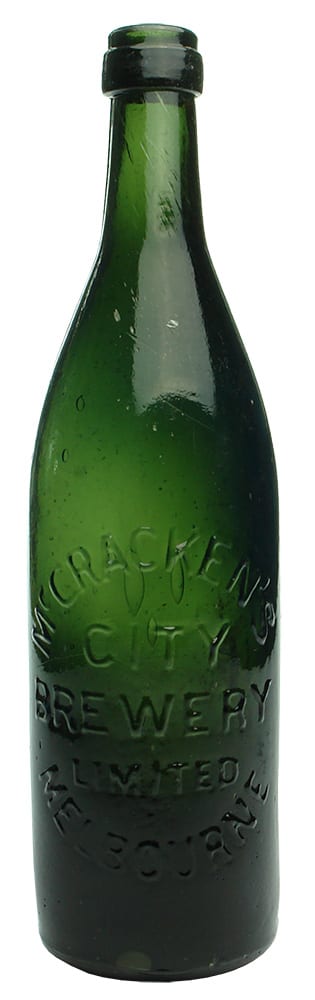McCracken's City Brewery Melbourne Antique Beer Bottle