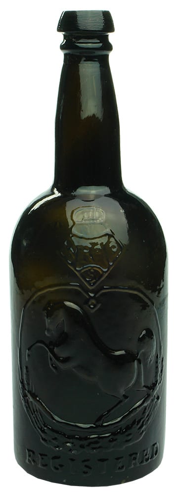 Black Horse Ale Tooth London Antique Bottle