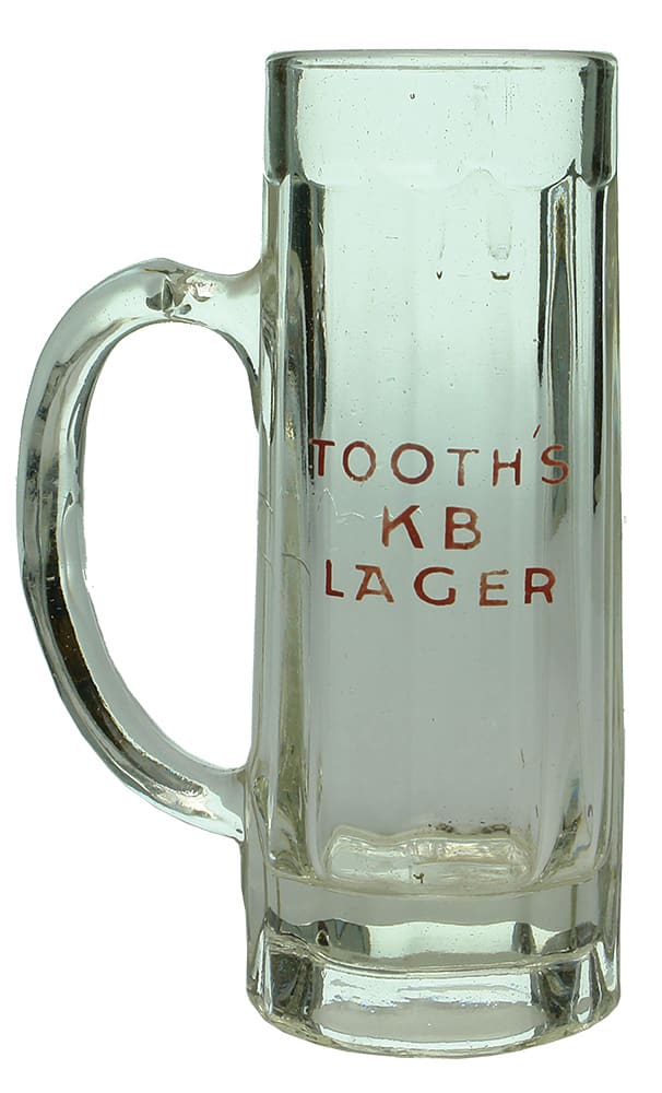 Tooths KB Lager Advertising Beer Glass