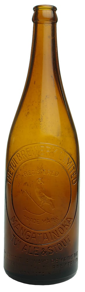 Tui Brewery Limited Mangatainoka Beer Bottle