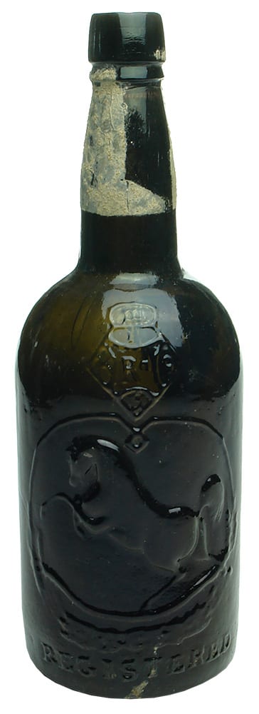 Black Horse Ale Tooth London Antique Bottle