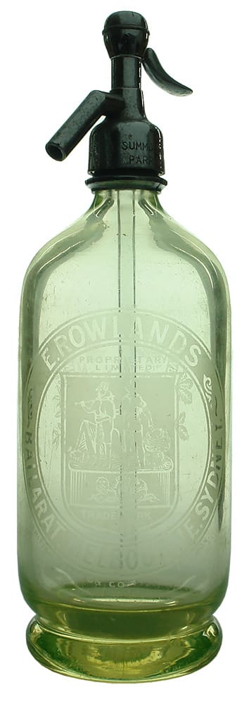 Rowlands Uranium Glass Antique Soda Syphon
