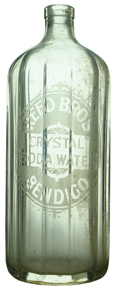 Reed Bros Crystal Soda Water Bendigo Syphon