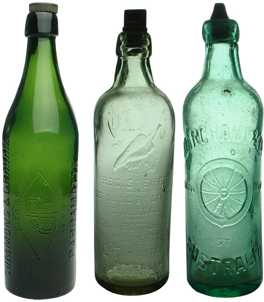 Vintage Internal Thread Soft Drink Bottles