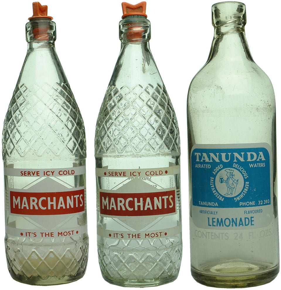 Vintage Ceramic Label Internal Thread Soft Drink Bottles