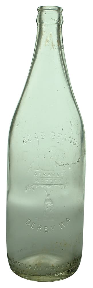 Boab Brand Derby Vintage Soft Drink Bottle