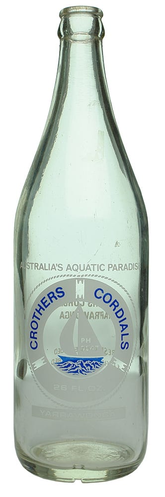 Crothers Cordials Australia's Aquatic Paradise Yarrawonga Soft Drink Bottle