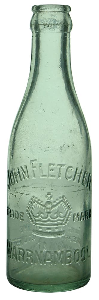 John Fletcher Warrnambool Crown Soft Drink Bottle