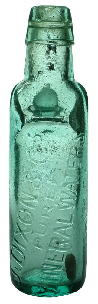 Dixon Pure Mineral Waters Prahran Melbourne Codd Bottle