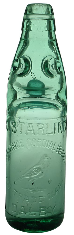 Starling Reliance Cordial Works Dalby Codd Bottle