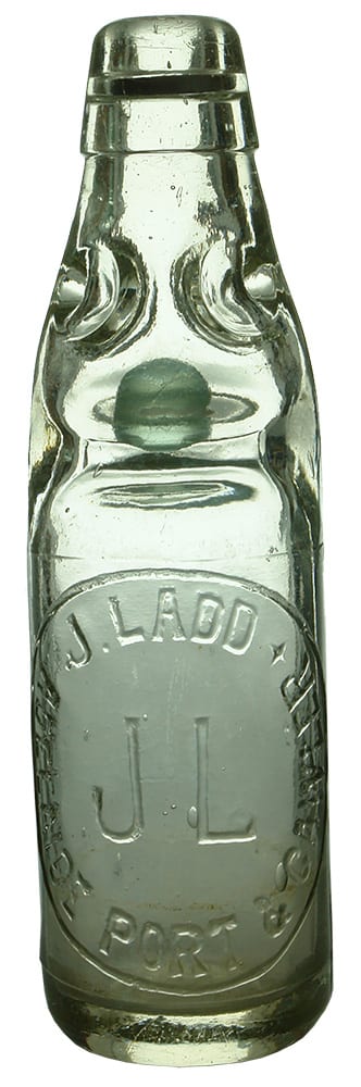 Ladd Adelaide Port Gawler Antique Codd Bottle