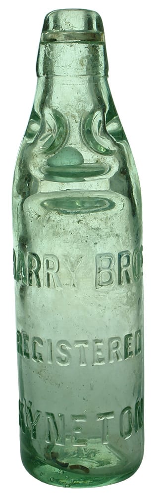 Barry Bros Registered Kyneton Antique Codd Bottle