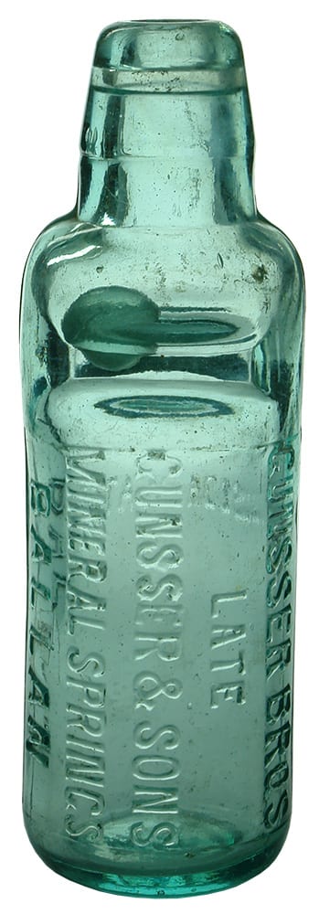 Gunsser Mineral Springs Ballan Soda Water Bottle
