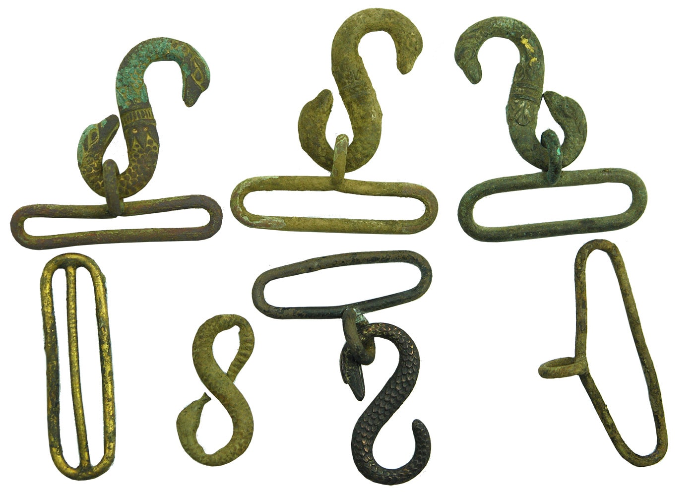Antique Brass Snake Swan Belt Buckles Clasps