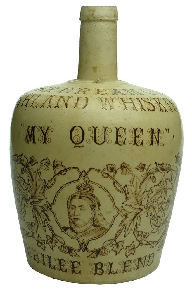 My Queen The Cream of Highland Whiskies Stoneware Jug