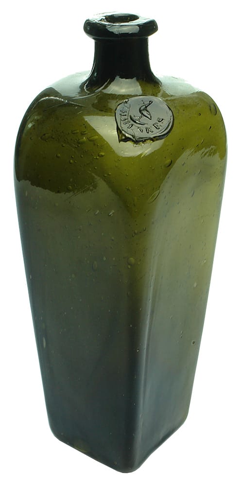 Henkes Stork Sealed Gin Bottle Antique