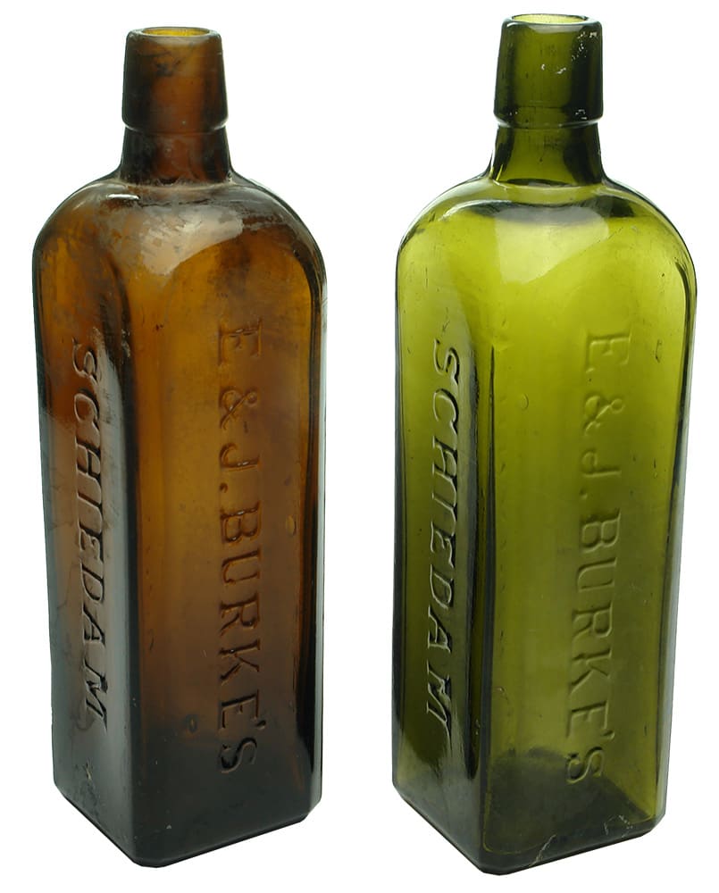 Antique Burke's Schnapps Bottles