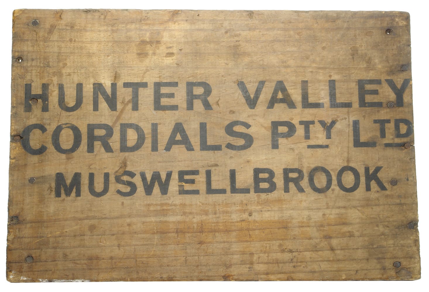 Hunter Valley Cordials Muswellbrook Box Side