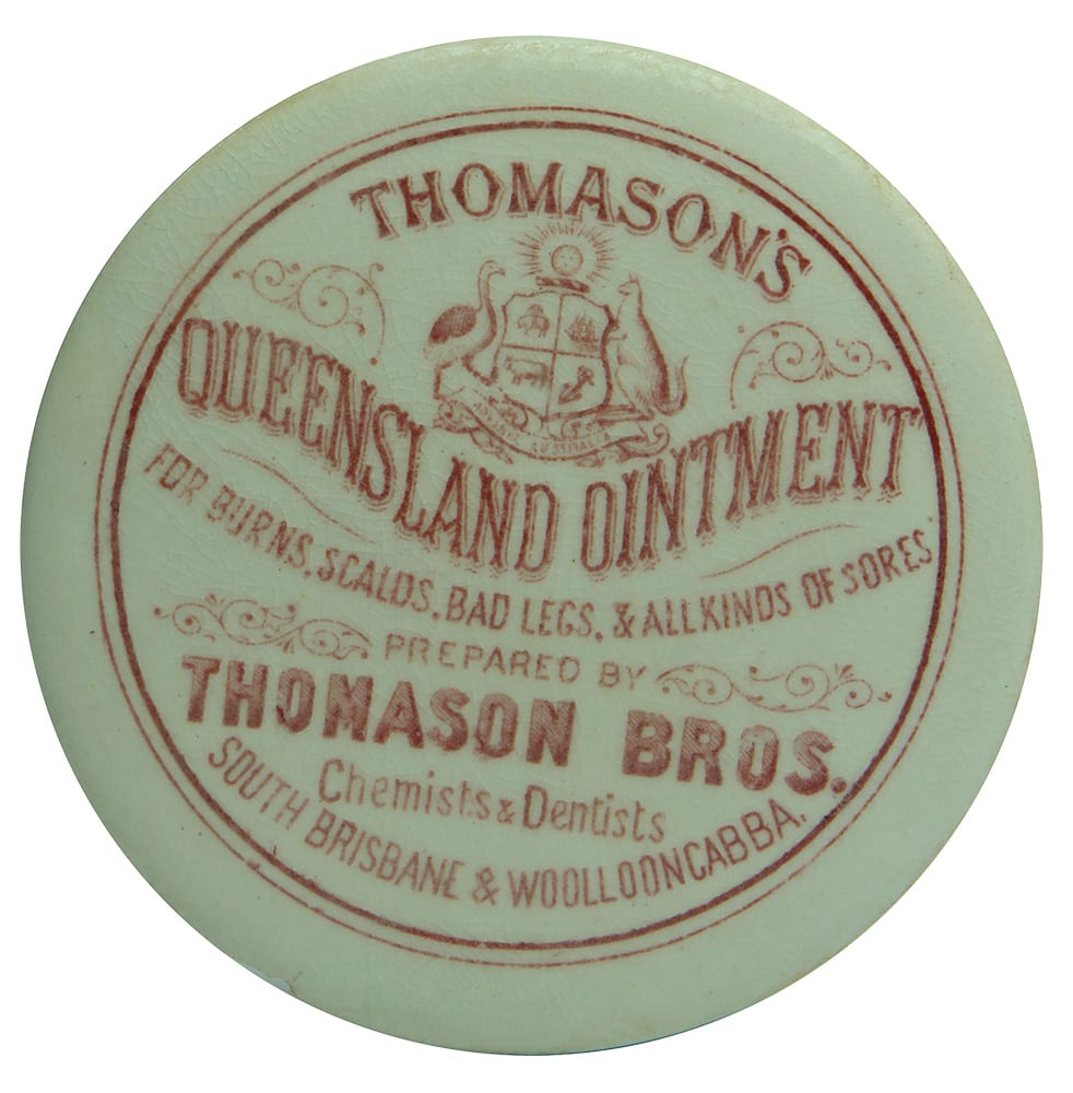 Thomason's Queensland Ointment Antique Pot Lid