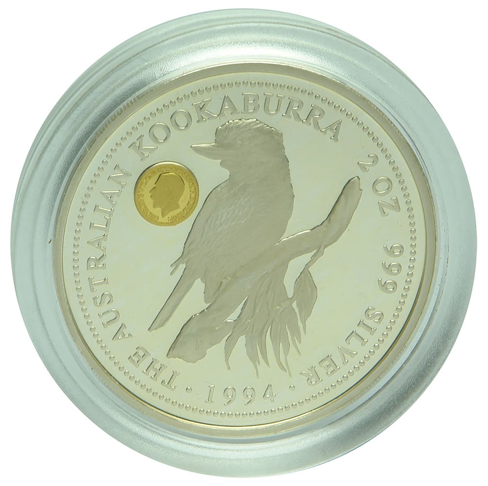 1994 Australian Kookaburra Two Ounce Silver Coin