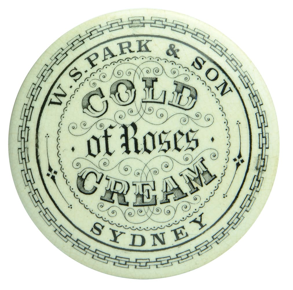 Park Sydney Cold Cream Pot Lid Antique