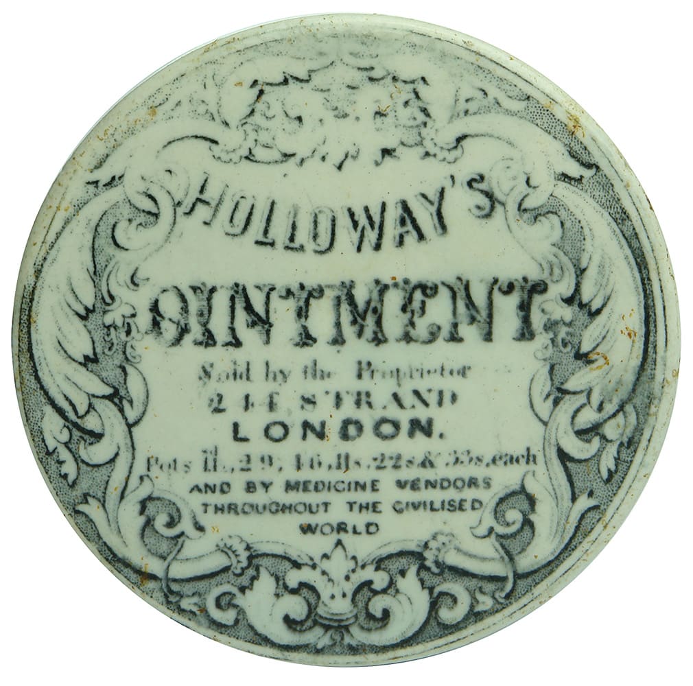 Holloways Ointment Strand London Pot Lid