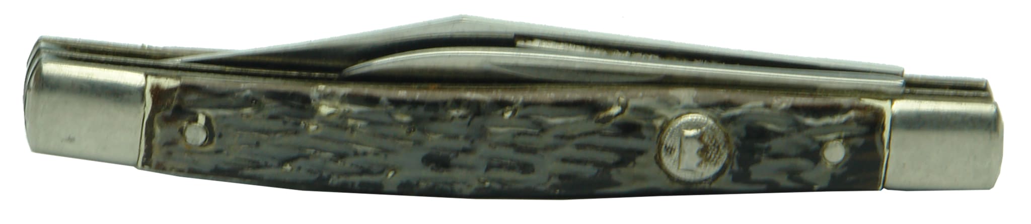 Imperial USA folding knife with crown on outside