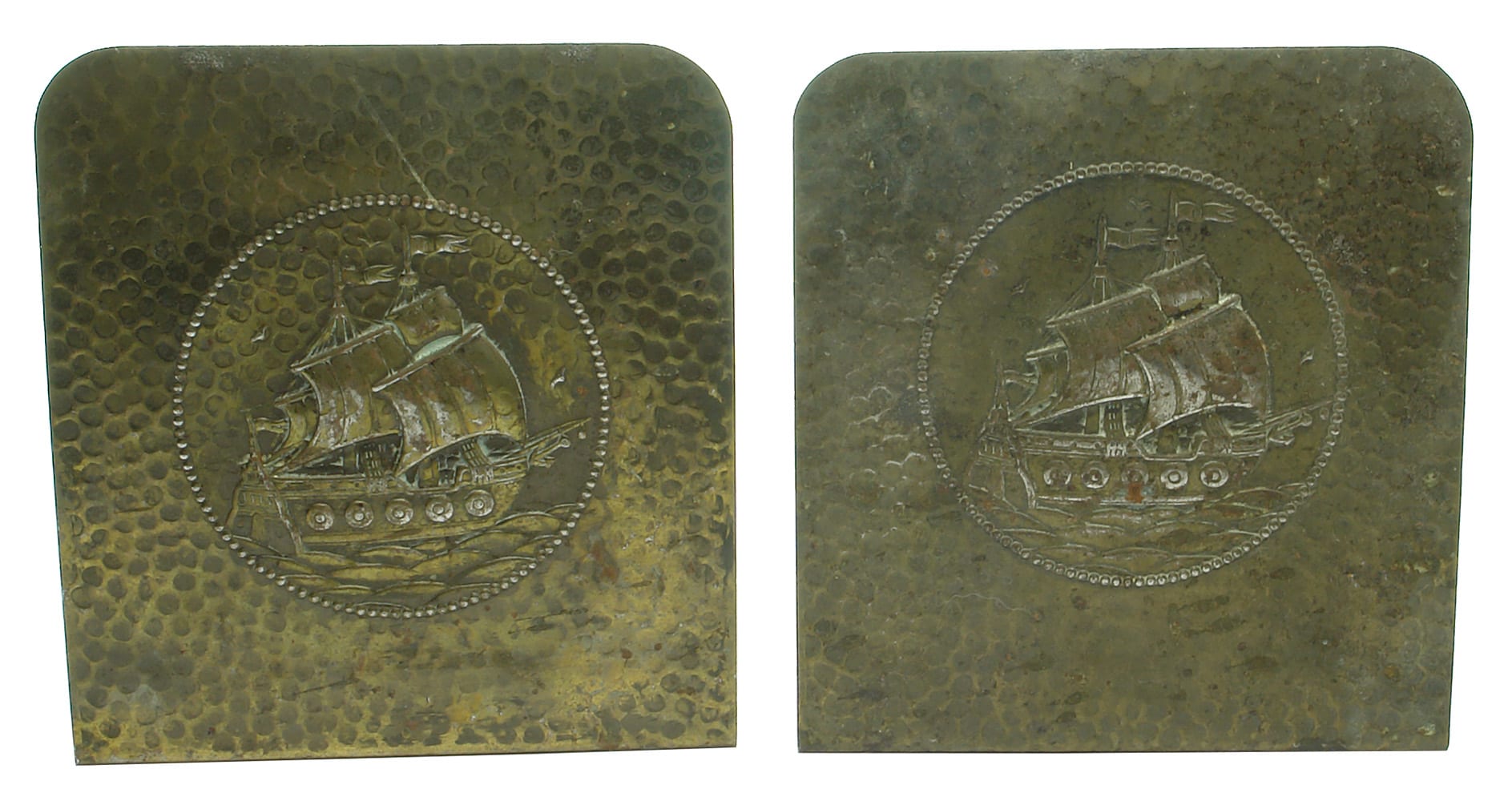 Sailing SHip Brass Bookends
