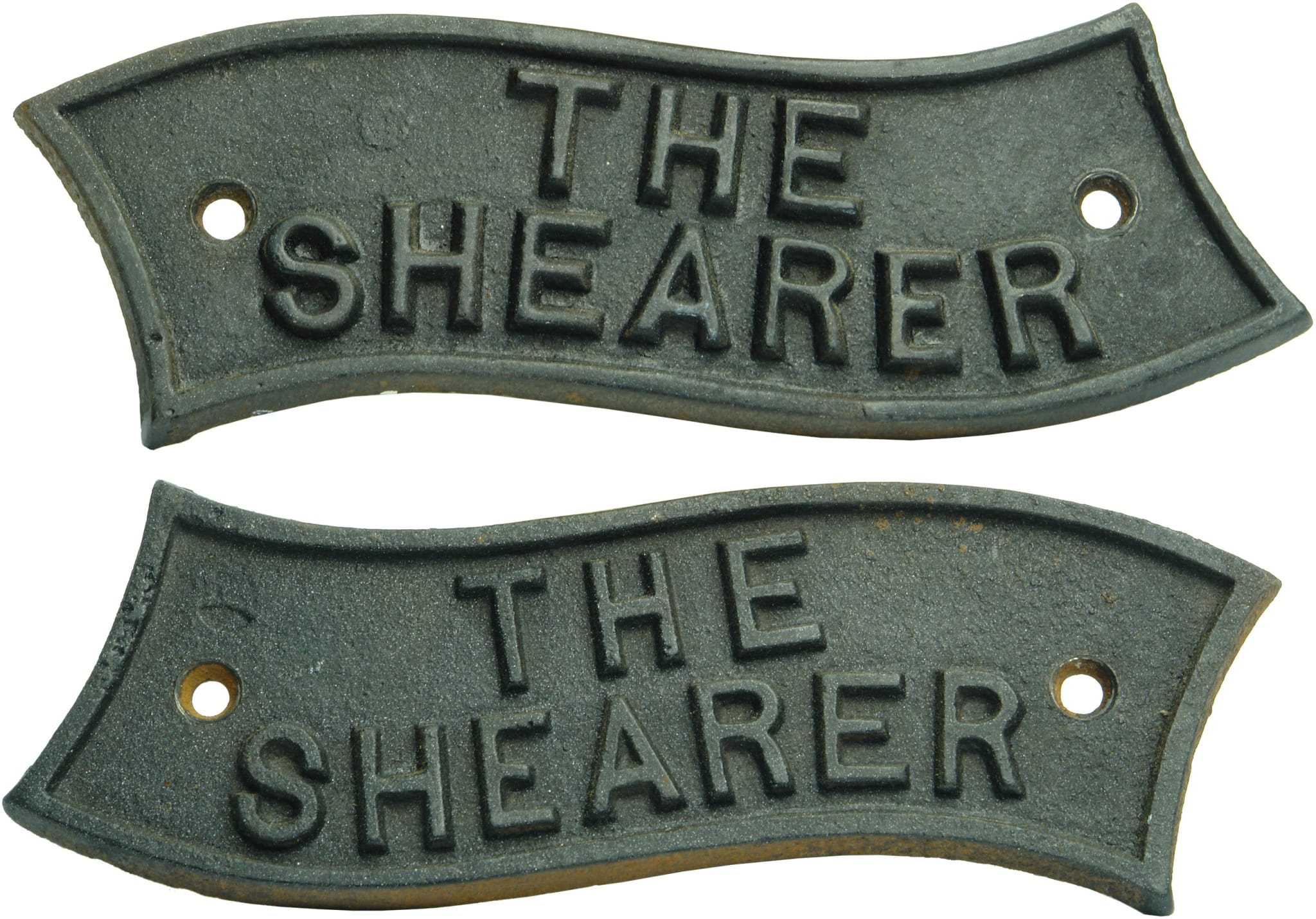The Shearer Cast Iton Metal Name Plates