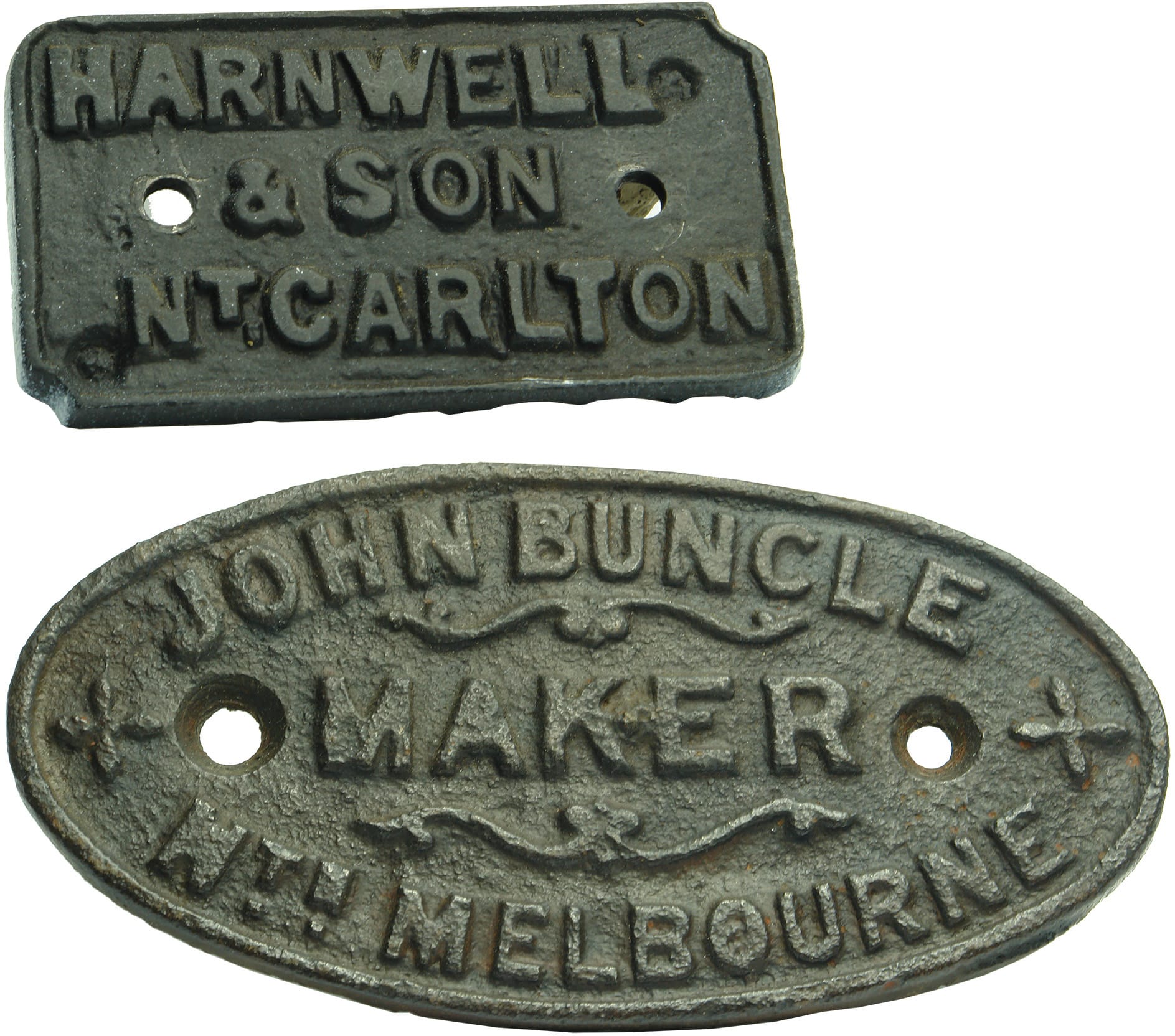 Melbourne Cast Iron Metal Name Plates