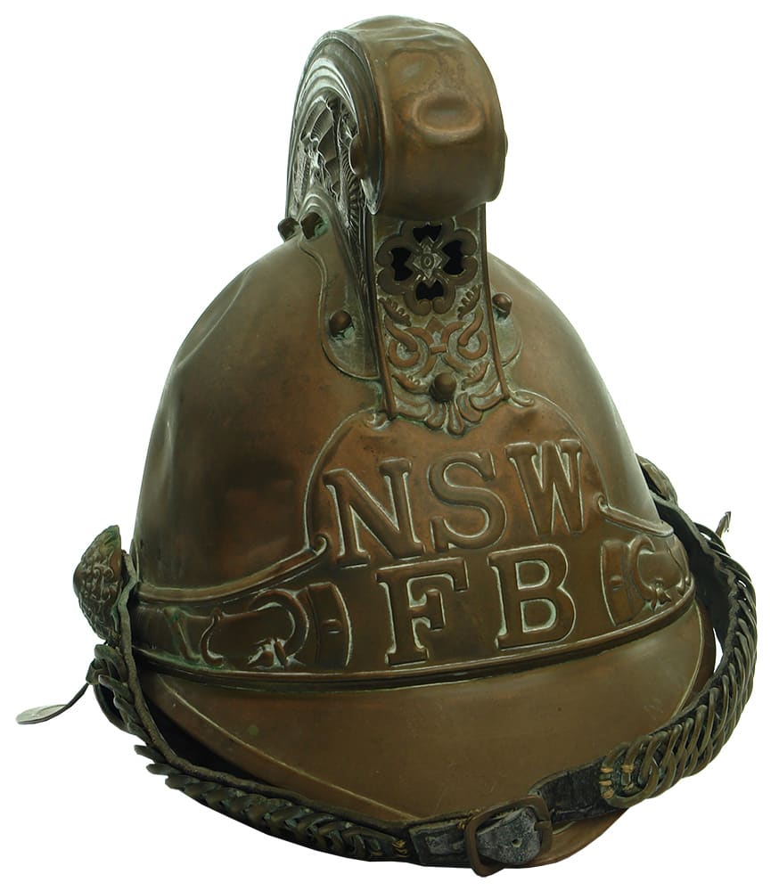 Antique Brass NSW Fire Brigade Helmet Rider Bell Size 7
