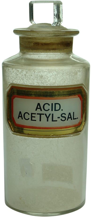 Acid Acetyl Antique Chemist Pharmacy Jar